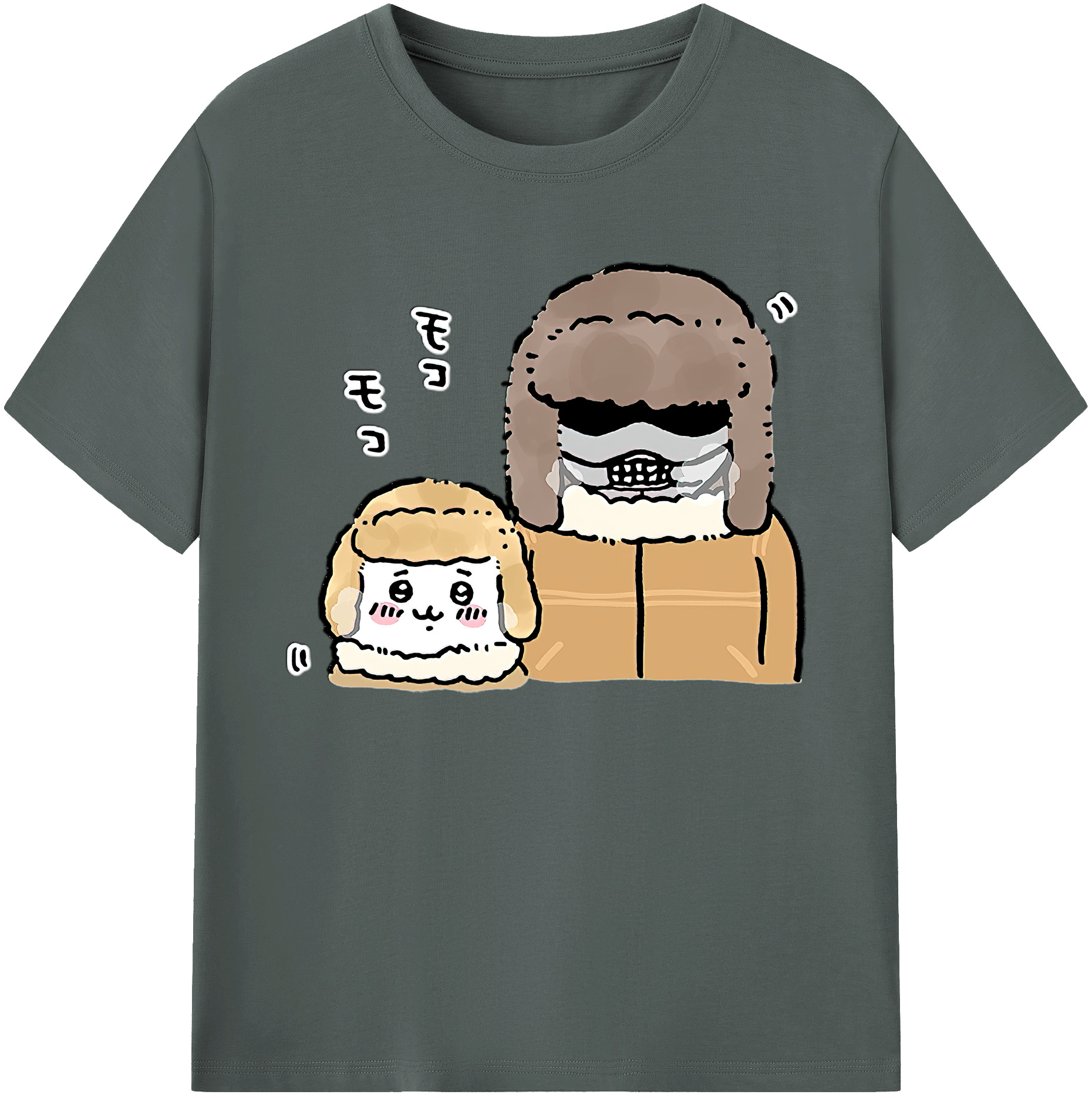 （画像用） ちいかわ 労働の鎧さん Chii-kawa Mr. Armor of Labor 綿100％ メンズ半袖Tシャツ｜肌触りやわらか＆通気性